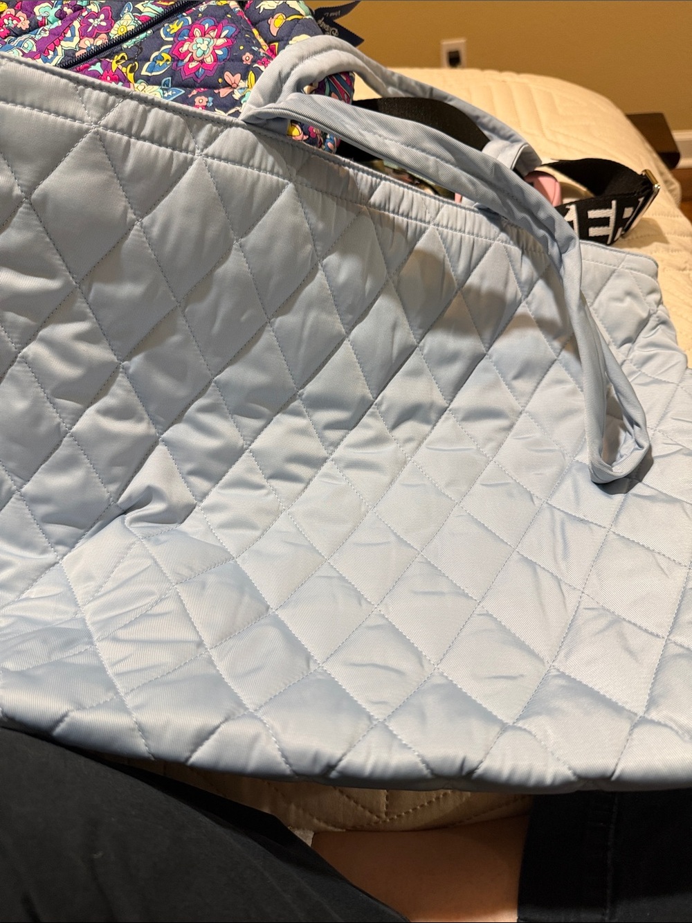 Vera Bradley Quilted Light Blue Tote